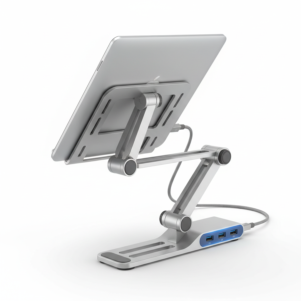Adjustable Laptop Stand with USB-C Hub
